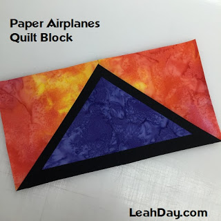 Paper Airplanes Easy Paper Pieced Quilt Pattern at LeahDay.com